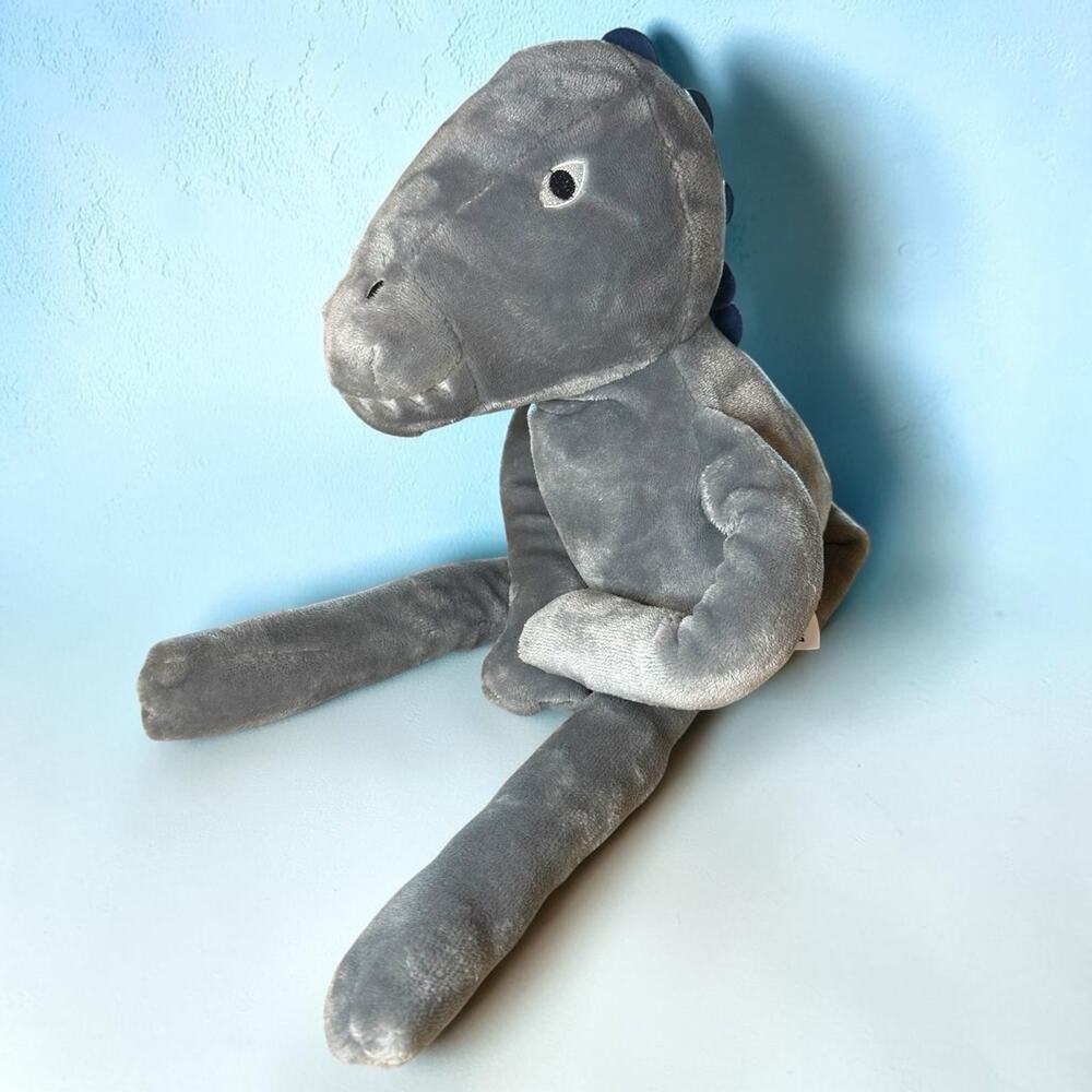 Lil Dickens Rare Gray Dinosaur 20” Plush Stuffed Animal HTF Cuddly Washable